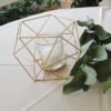 Teelichthalter Hexagon antik Gold