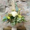 Blumenschale beige Porzellan auf Fuß – Bild 2