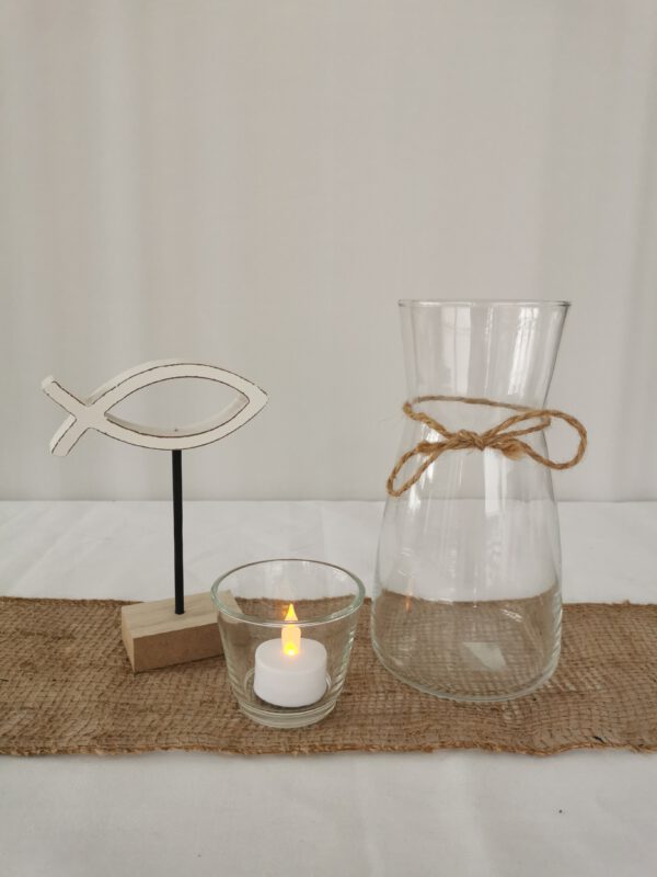Teelichthalter Glas schlicht 6cm – Bild 3