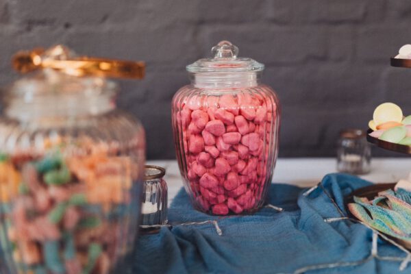 Candy Bar Glas gerillt 20cm
