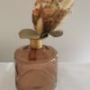 Vase braun mit Flaschenhals in Gold