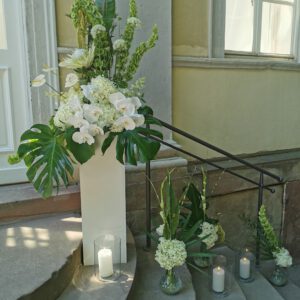 Blumenständer weiß groß