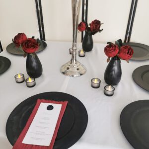 Vase schwarz gerillt 15cm