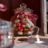 Candy Bar - Glas bauchig "Rillen" 10cm mit Deckel