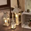 Laterne 3er Set creme Metall – Bild 2