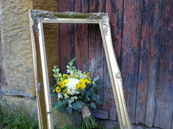 Bilderrahmen Tischplan Gold Barock 90x50cm – Bild 4
