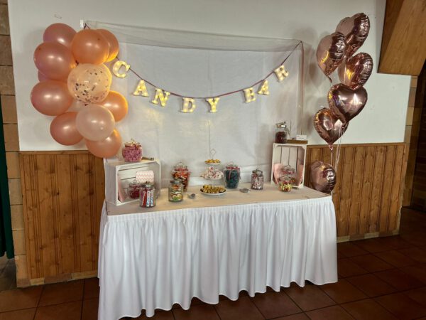 Dekoverleih Bad Driburg Hochzeit Heiraten Deko mieten leihen Tischrock 410cm plissefalte skirting