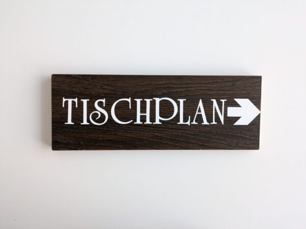 Infoschild - Tischplan