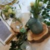 Dekoverleih Bad Driburg Hochzeit Heiraten Deko mieten leihen Baumscheibe Holzscheibe Holzplatte Astscheibe Birne