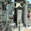 Dekoverleih Bad Driburg Hochzeit Heiraten Deko mieten leihen Willkommen ständer weiß Metall