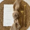 Hochzeit Heiraten Dekoverleih Stoffserviette Mocca