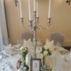 Dekoverleih Bad Driburg Hochzeit Heiraten Deko mieten leihen Kerzenständer Silber 77cm 5armig