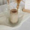 Kerzenteller Glas mit Muster – Bild 2