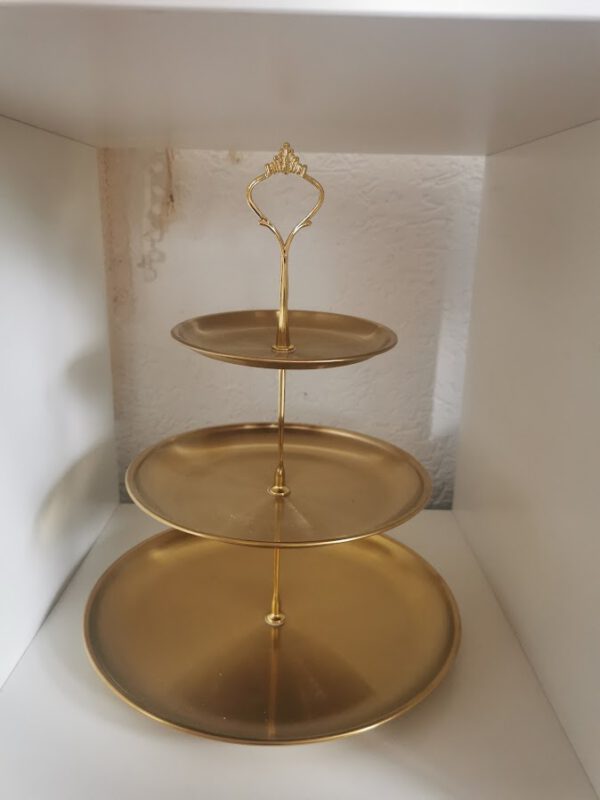 Etagere - Gelb Gold 3er rund