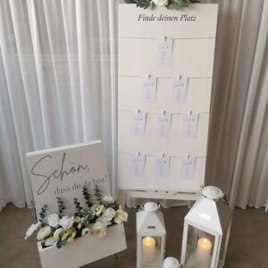 Tischplan weiß - Finde dein Platz