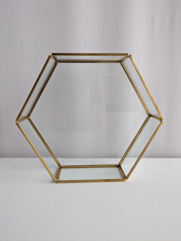 Candy Bar - Glasschale Hexagon Gold