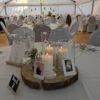 Dekoverleih Bad Driburg Hochzeit Heiraten Deko mieten leihen Baumscheibe 40cm Holzscheibe Holzplatte