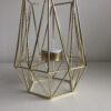 Teelichthalter Hexagon gold groß