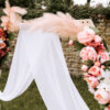 Hochzeit Heiraten Dekoverleih traubogen blumengesteck