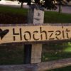 Wegweiser Holz - Hochzeit Rechts – Bild 2