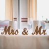 Schriftzug - Mr & Mrs gold