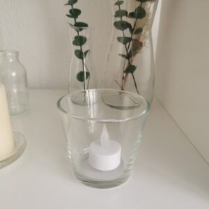 Teelichthalter Glas Konisch 9cm