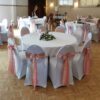 Dekoverleih Bad Driburg Hochzeit Heiraten Deko mieten leihen Stuhlschleife Schleifenband alt Rosa