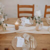 Dekoverleih Bad Driburg Hochzeit Heiraten Deko mieten leihen Tischläufer creme musselin