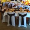 Hochzeit Heiraten Dekoverleih schleife für den Stuhl schwarz