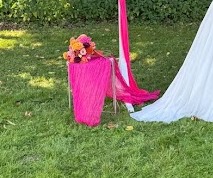 Tischläufer Pink 1,8m