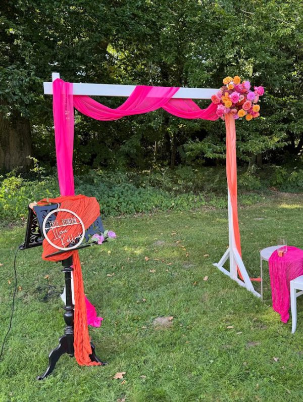 Traubogen Stoff, Tuch pink