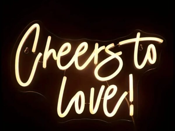 Cheers to Love Neon Schild