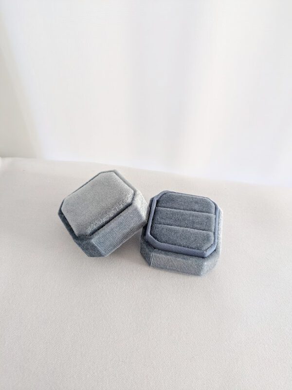 Ringbox - Blau Samt