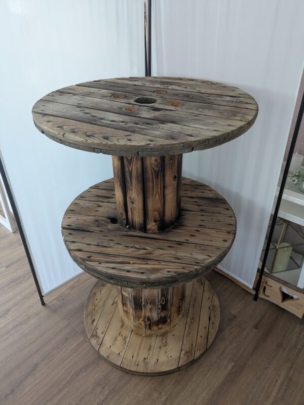 Deko Turm - Kabeltrommel Holz