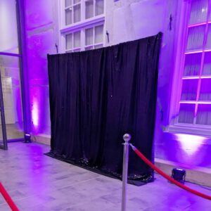 Hintergrund - Stoffvorhang 3x3m schwarz Glitzer