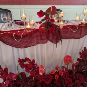 Tischläufer Burgunder rot 270cm