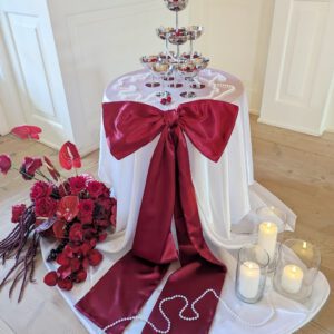 Satinschleife Burgunder rot groß