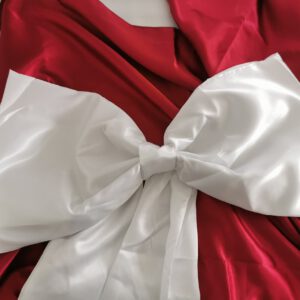 Satinschleife weiß groß