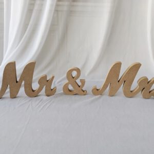 Schriftzug - Mr & Mrs natur