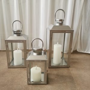 Laterne 3er Set Silber