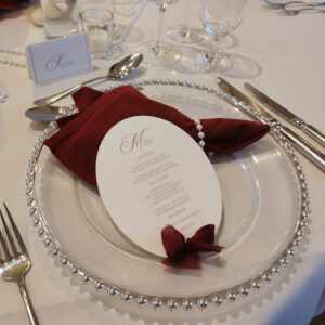 Platzteller Silber - Perlenrand