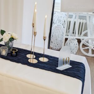 Tischläufer marine Blau 3m